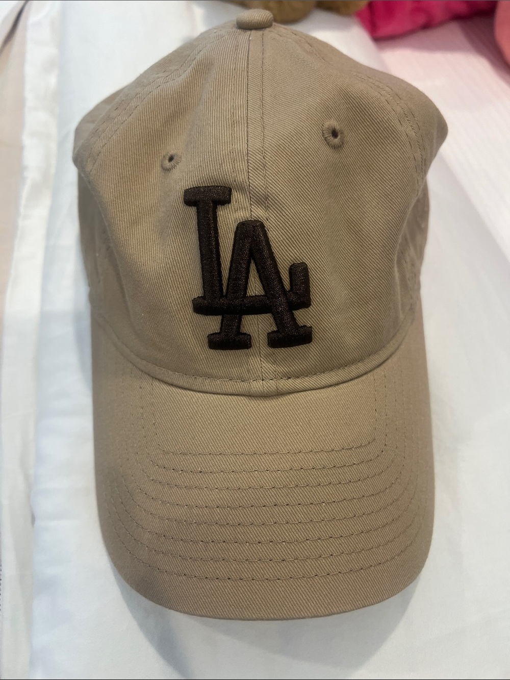 New Era Embroidered Logo Cap in Khaki Brown